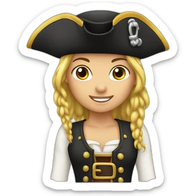 a pirate girl sticker