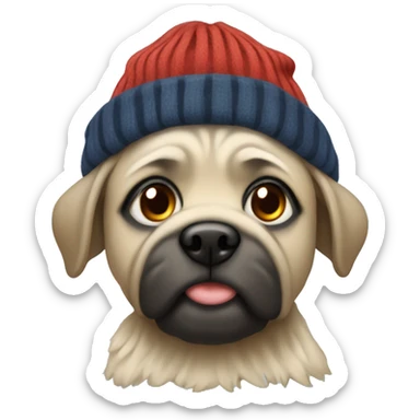 Realistic Mops wearing a beanie sticker