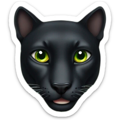 Animal pantera negra con ojos verdes sticker