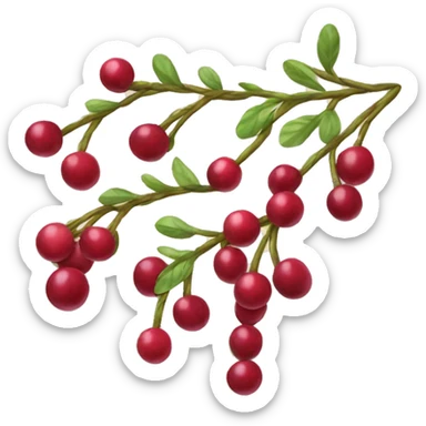 Cranberry Garland - A tiny strand of cranberries strung together sticker