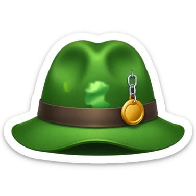 Green hat, Lost & Found Object. sticker