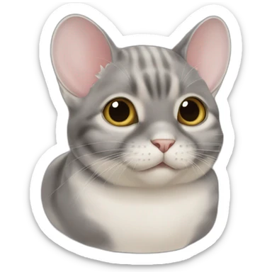 Cat British chinchilla gold sticker