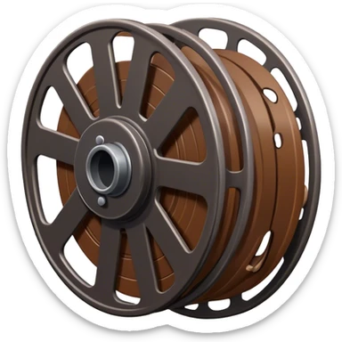 Film reel with cold shit sticker