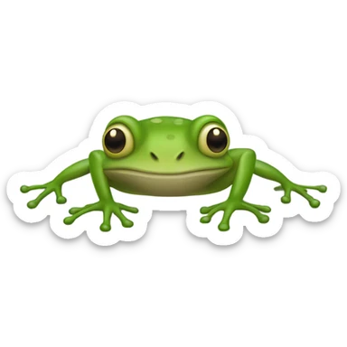 Frog with 10 legs sticker