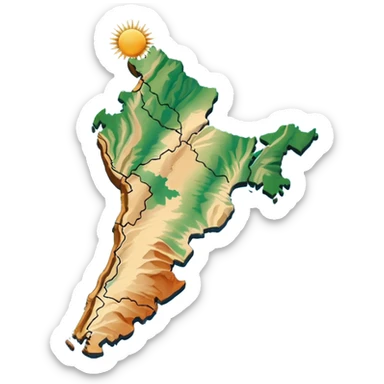 argentine map sticker