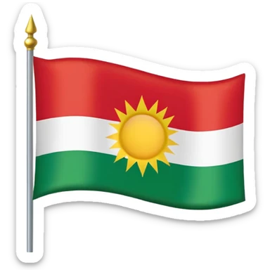 Kurdistan flag. sticker