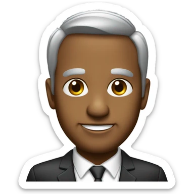 Empresario con grafica de crecimiento sticker