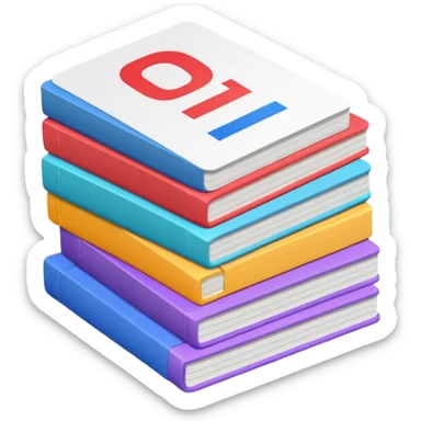 a stack of alphabet flashcards sticker