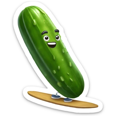 Pickle surfing  sticker