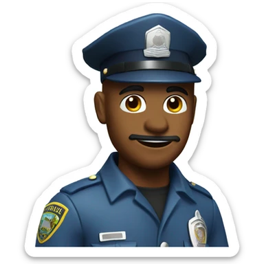 Santa dressed as a policeman under a palm tree sticker