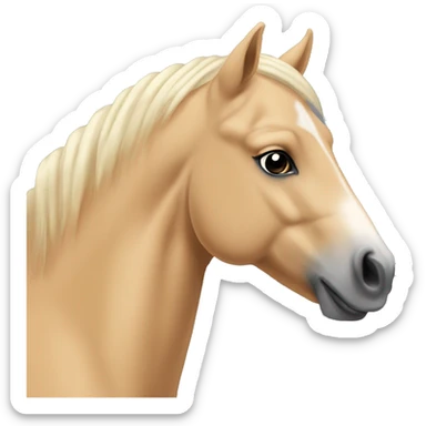 Palomino pony with a blaze going half way up face sticker
