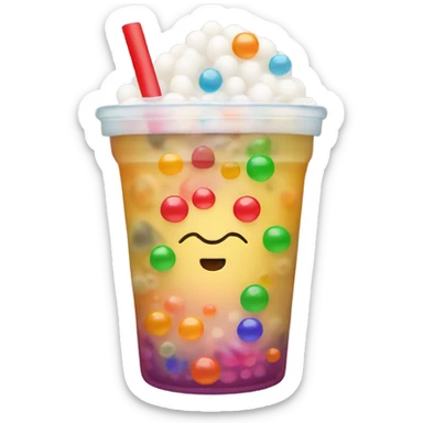 Cute boba sticker