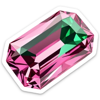 pink and green diamond sticker