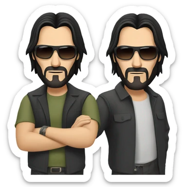 Keanu Reeves in sunglasses sticker