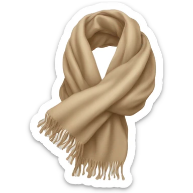 Beige scarf sticker
