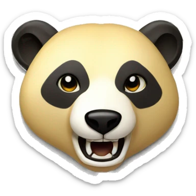 angry badger on a golden coin in gold sticker