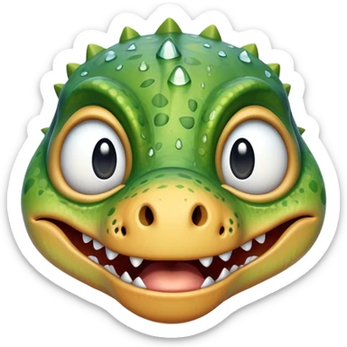 dinosaur face crying sticker