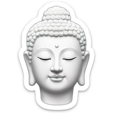 Buddha-white sticker