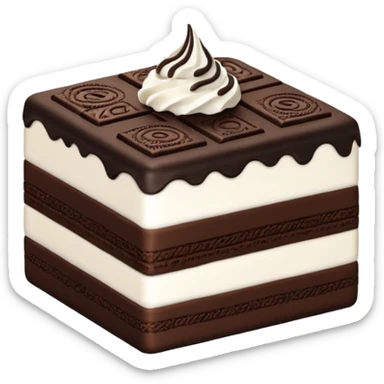 oreo cake squar shape sticker