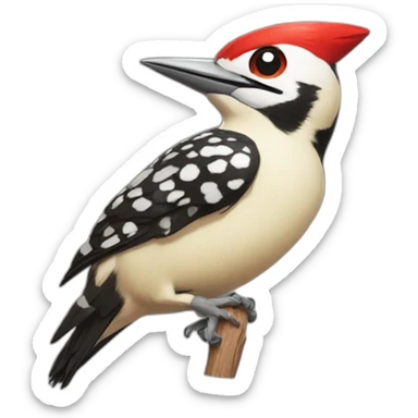 woopdy woodpecker winking sticker