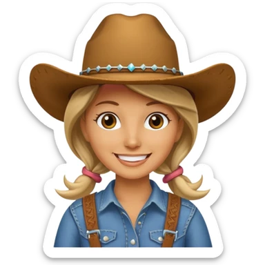 Cow girl  sticker