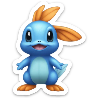 Mudkip pokemon realistic sticker