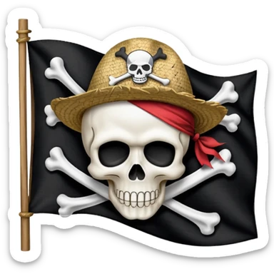 Straw hat pirates flag sticker