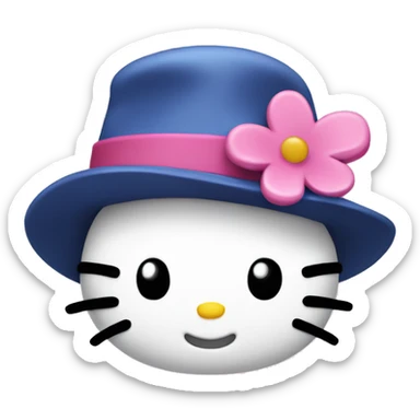 Hello kitty with a hat on sticker