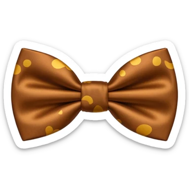 a brown bow tie  sticker