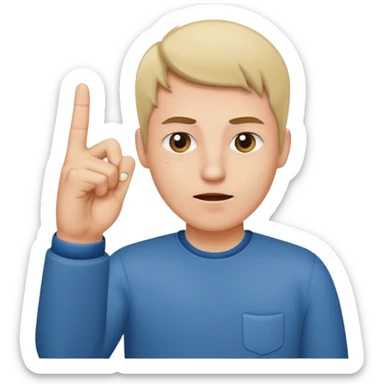 Person flicking middle finger sticker