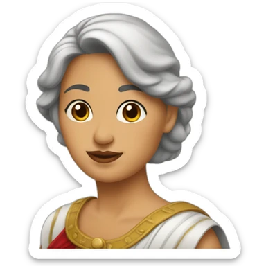 Mujer de la antigua Roma guiña un ojoa sticker