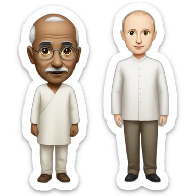 if gandhi changed his gender and had a baby with putin sticker