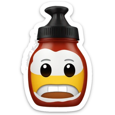 sauce bottle wearing a heinz hat sticker