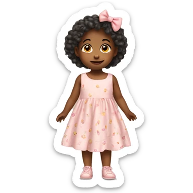 toddler in cute dress sticker