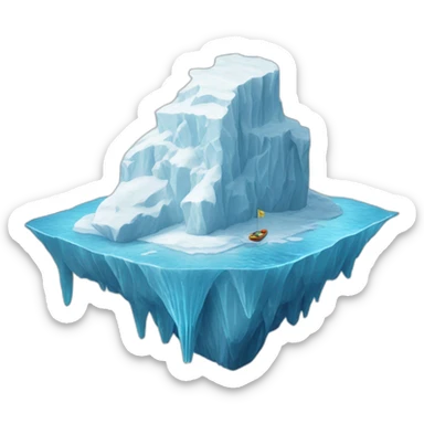 iceberg and rite on it ice romania sticker