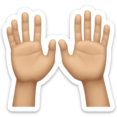 two russian hands "greeting" sticker