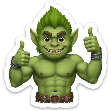 Troll with a thumbs up sticker
