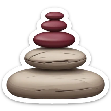 zen cairn stone Burgundy sticker