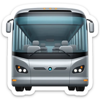 extra large gray Modern autonomous electric bus sticker