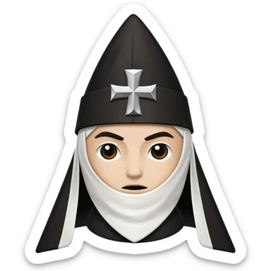 Black kkk cap sticker