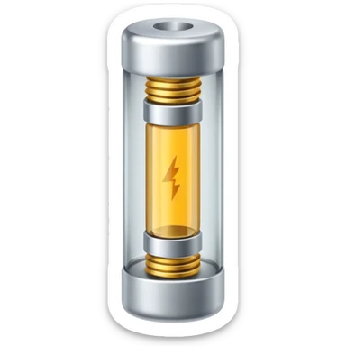 tiny glass fuse with metal caps sticker