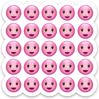 Pink emojis sticker