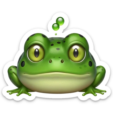 Simple Discord Emoji, Disappointed frog, with text that reads "Fuckin Emotang" sticker