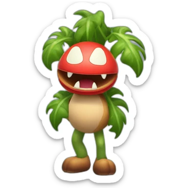 Plante carnivore mario sticker