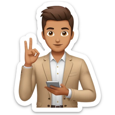 cool guy presenting startup pitch deck sticker