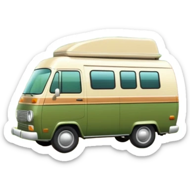 camping car parked in a forest sticker