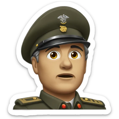 Mussolini che saluta sticker