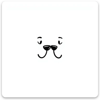 sketch of two noses bumping, hand-drawn sticker