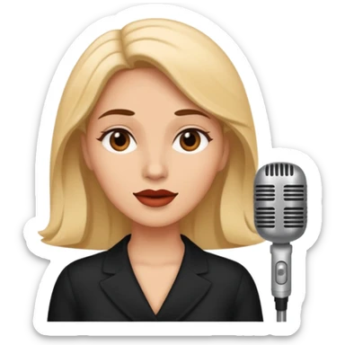 She has a very deep contralto voice sticker