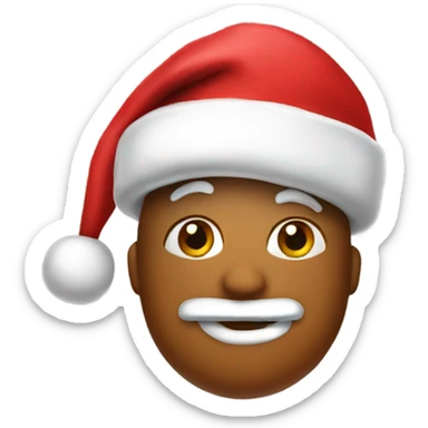 a colon with a santa clause hat sticker
